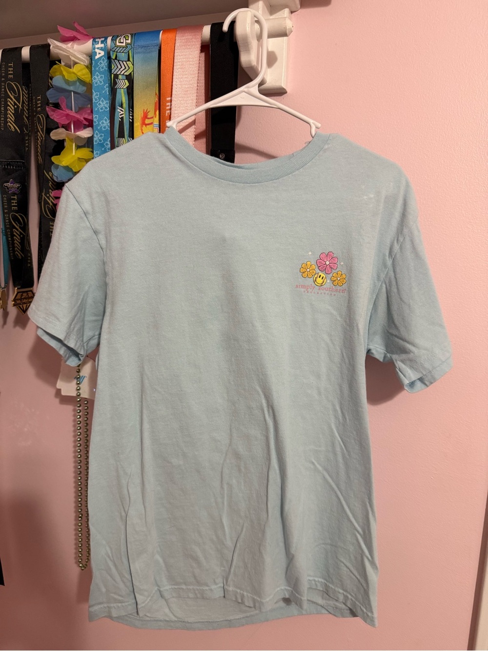 Women’s ' Light Blue Floral Graphic Tee